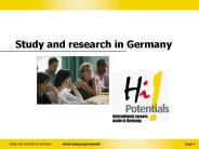 Study and research in Germany