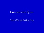 Flowsensitive Types