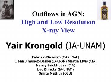 Outflows in AGN: High and Low Resolution Xray View