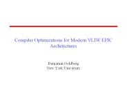 Compiler Optimizations for Modern VLIW/EPIC Architectures