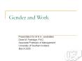 Gender and Work PowerPoint PPT Presentation