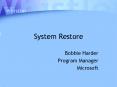 System Restore PowerPoint PPT Presentation