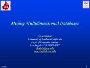 Mining Multidimensional Databases