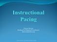 Instructional Pacing PowerPoint PPT Presentation
