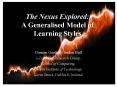 The Nexus Explored: A Generalised Model of Learning Styles PowerPoint PPT Presentation