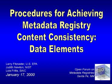 Procedures for Achieving