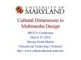 Cultural Dimensions to Multimedia Design PowerPoint PPT Presentation