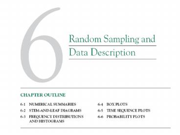 61 Numerical Summaries