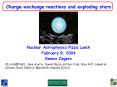 Chargeexchange reactions and exploding stars PowerPoint PPT Presentation