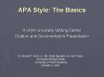 APA Style: The Basics PowerPoint PPT Presentation