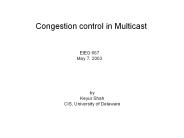 Congestion control in Multicast