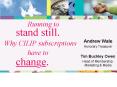 Running to stand still. Why CILIP subscriptions have to change.