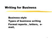 Writing for Business