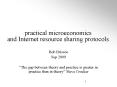 practical microeconomics and Internet resource sharing protocols PowerPoint PPT Presentation