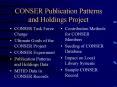 CONSER Publication Patterns and Holdings Project PowerPoint PPT Presentation