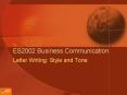 ES2002 Business Communication PowerPoint PPT Presentation