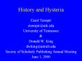 History and Hysteria PowerPoint PPT Presentation