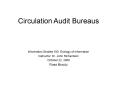 Circulation Audit Bureaus PowerPoint PPT Presentation