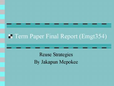 Term Paper Final Report Emgt354