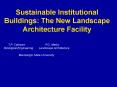Sustainable Institutional Buildings: The New Landscape Architecture Facility PowerPoint PPT Presentation