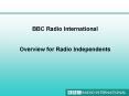 BBC Radio International PowerPoint PPT Presentation