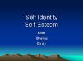 Self Identity Self Esteem PowerPoint PPT Presentation