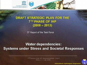 17th Session of the IHP Intergovernmental Council