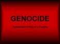GENOCIDE PowerPoint PPT Presentation