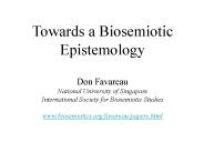Towards a Biosemiotic