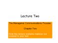 Lecture Two PowerPoint PPT Presentation