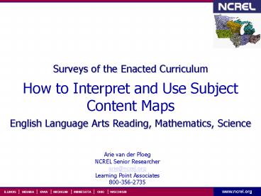 Surveys of the Enacted Curriculum