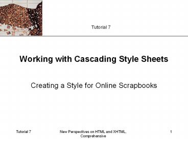 Working with Cascading Style Sheets