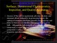 Surfaces, Dimensional Characteristics, Inspection, and Quality Assurance PowerPoint PPT Presentation