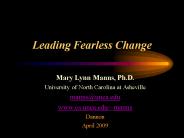 Leading Fearless Change