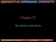 The Alkaline Earth Metals