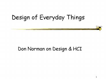Design of Everyday Things