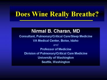 Does Wine Really Breathe