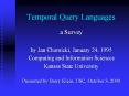 Temporal Query Languages PowerPoint PPT Presentation