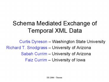 Schema Mediated Exchange of Temporal XML Data