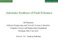 Automatic Synthesis of FaultTolerance PowerPoint PPT Presentation