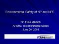 Environmental Safety of NP and NPE PowerPoint PPT Presentation
