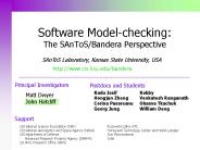 Software Modelchecking: The SAnToSBandera Perspective