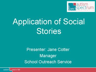 Application of Social Stories