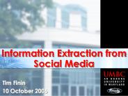 Information Extraction from Social Media
