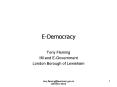 EDemocracy PowerPoint PPT Presentation
