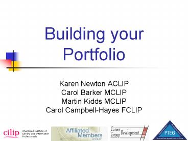Building your Portfolio