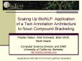 Scaling Up BioNLP: Application of a Text Annotation Architecture to Noun Compound Bracketing PowerPoint PPT Presentation