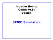 Introduction to CMOS VLSI Design  SPICE Simulation