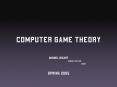 Computer Game Theory PowerPoint PPT Presentation