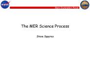 The MER Science Process Steve Squyres